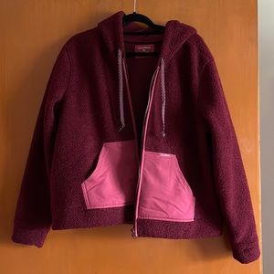 Jaanuu Scrub Sweat Jacket Maroon